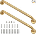Shower Grab Bar, 2 Pack 24 Inch Gold Bathroom Grab Bar, 1.25" Diameter 304 Stainless Steel Anti-Slip Grab Bars for Bathtubs and Showers, Handicap Shower Grab Bar for Seniors Elderly