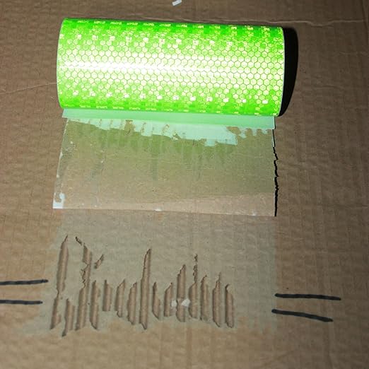 Industrial Reflective Tape Green 6 inch for Truck, Outdoor Waterproof Hazard Conspicuity Warning Marking Tape (10 feet)