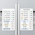 Chore Chart for Kids – Daily Routine Chart, Morning/Bedtime Checklist, Magnetic to Do List, Dry Erase Visual Schedule, and Slider Chart for Fridge