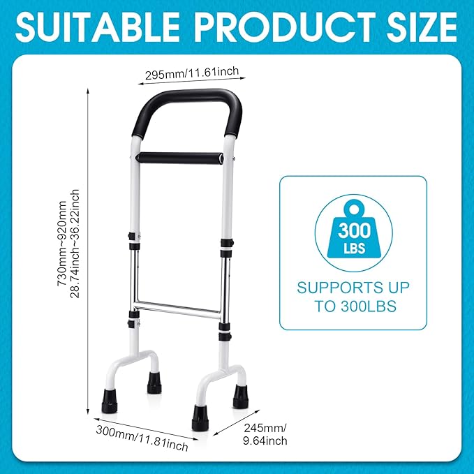 Walking Cane Standing Aids and Supports Adjustable Cane Stand Assist Aid for Elderly up to 300lb Height Adjustable 28.74-36.22 in Mobility for Seniors, Adults and Assistance