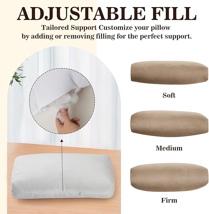 Recliner Headrest Pillow, Adjustable Comfort Neck & Head Support Pillow, Soft Velvet Non-Slip Headrest for Pain Relief & Relaxation, Ideal for Recliner, Couch, Chair, Sofa