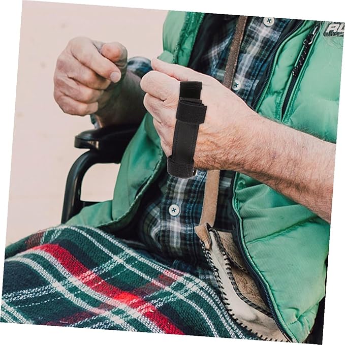 Balacoo 2pcs Slip-Resistant Cutlery Cuff Holder for Eating Assistance Lightweight Elastic Hand Strap for Elderly and Disabled Utensil Grip Aid for Stable Meal Support