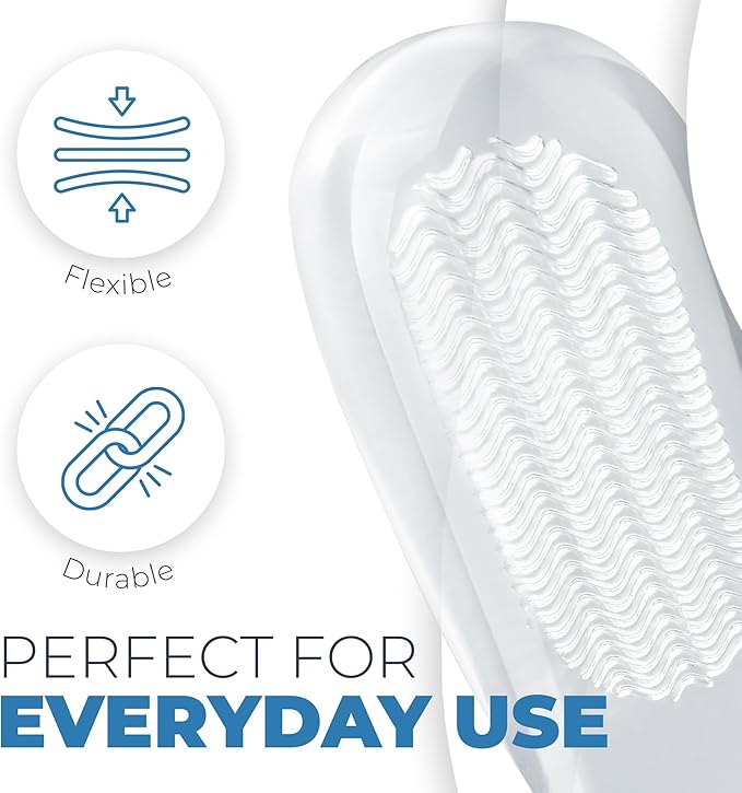 Gel Heel Pads - 2 Pcs Cups for Plantar Fasciitis Bone Spurs Pain Relief Protectors of Sore or Bruised Feet, Support Comfort Cushion Insoles for Women/Men