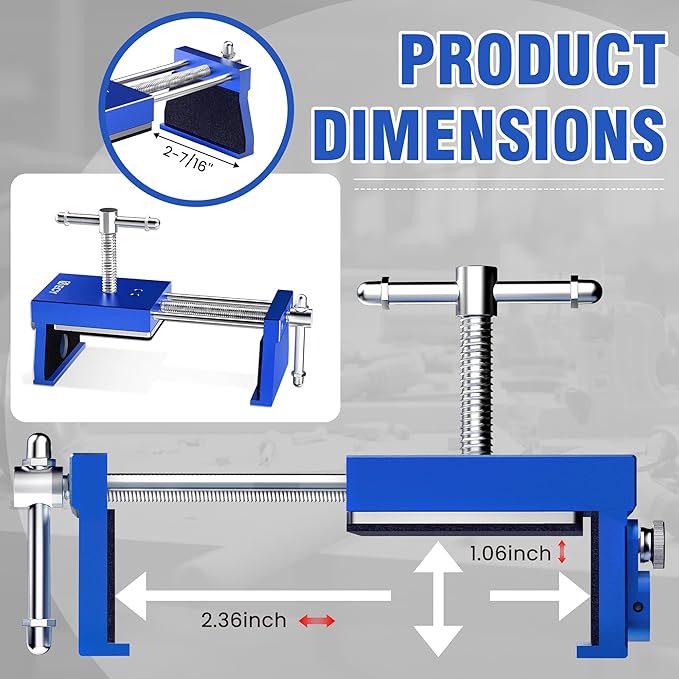 ECY Cabinet Clamps 2 Pack - Cabinet Face Frame Alignment Tool，Anodized Aluminum Alloy, Professional Installation Clamps for Woodworking & DIY Projects (Blue)