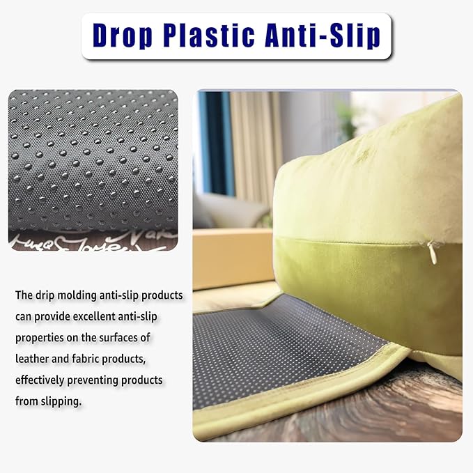 Non-Slip Head Pillow for Recliners - Neck Support Cushion with Velvet Cover for Pain Relief at Home, Office and Travel (Beige)