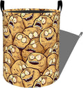 Funny Cartoon Potato Face Laundry Basket, Dorm Nursery Foldable Laundry Hamper Organizer for Bathroom Decor, Toy Clothes Storage Box for Bedroom 19.7x15.7 Inch
