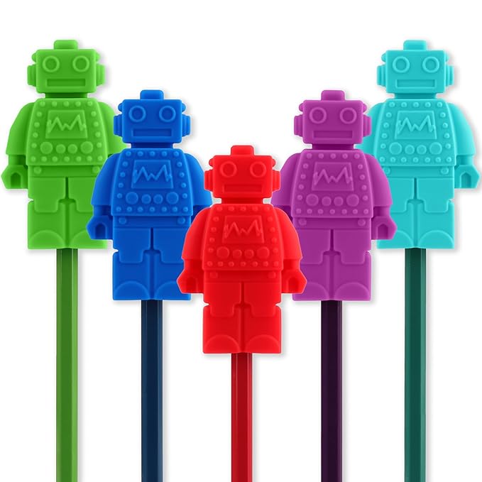 Sensory Pencil Toppers for Sensory Kids, Boys and Girls, Silicone Pencil Covers for Autism, ADHD, SPD, Reduce Fidgeting