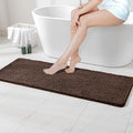 MIULEE Brown Bathroom Runner Rug 24x60 Inches, Long Bath Mat for Bathroom Floor Bathtub Showers, Machine Washable Absorbent Microfiber Carpet with TPR Anti-Slip Back
