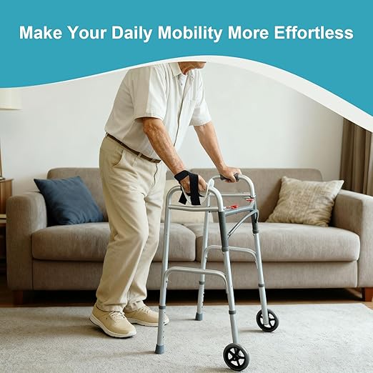 Left Walker Hand Support with Dual Anti-Slip Straps – Comfortable Splint for Elderly & Limited Hand Mobility Users, Easy to Use at Home/Outdoor