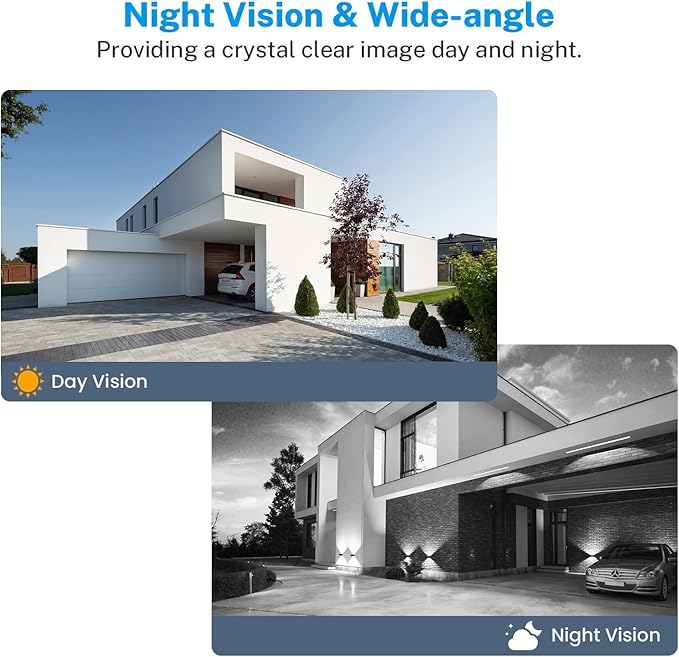 1080p Wireless Video Doorbell Camera, Battery Powered, AI Human and Motion Detection, 2 Way Talk, Night Vision, Cloud Storage (Sold Separately), 2.4G WiFi Only, Indoor/Outdoor Surveillance