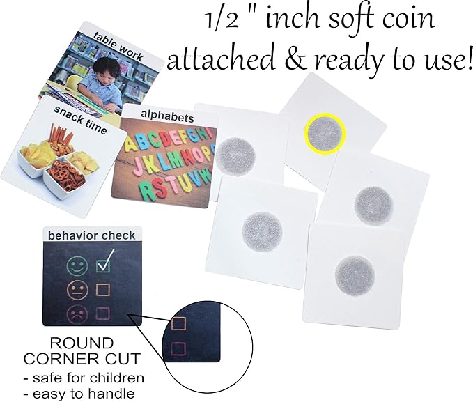 Smile4Autism Small 1.5"x1.5" Loose Visual Picture Cards, Receptive and Expressive Language, Speech Articulation Therapy, ASD, ADD, ADHD, Apraxia, & Stroke Patients. (Real Photos 162 Pcs., Plastic)