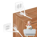 No Drill Furniture Anchors Adhesive (10 Packs) for Baby Proofing, Adjustable Anti-Tip Furniture Wall Safety Straps for Child, Keep Toddlers & Pets Safe from Falling Furniture Like Dresser & Bookshelf