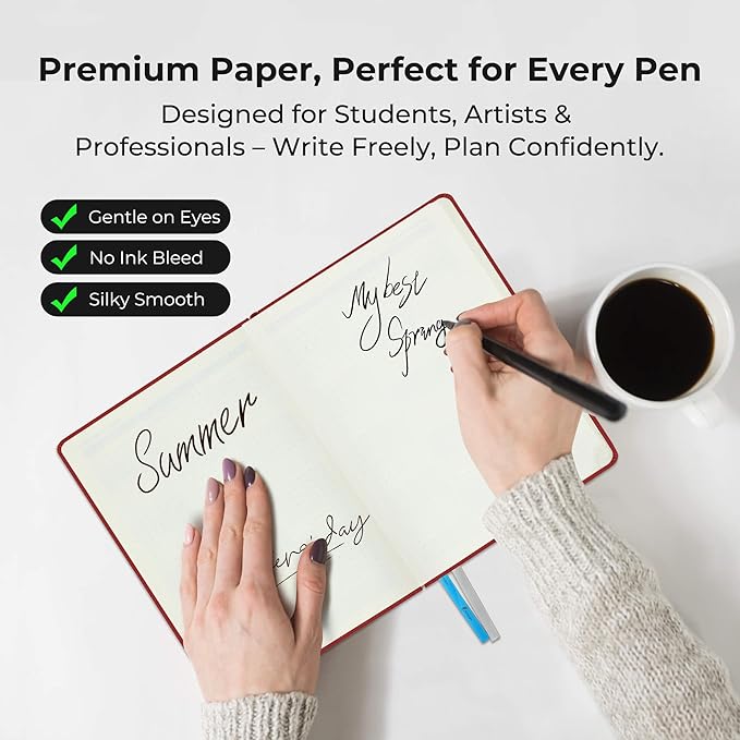 Planner 2026 Daily Weekly and Monthly,6.5"x3.75",12 Months Spiral Bound Calendar Agenda with Self-adhesive Pen Holder,2026 Appointment Book with Vegan Leather Soft Cover,Red