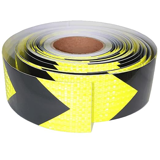 Reflective Tape Outdoor Waterproof 3 inch X 166 feet, High Visibility Hazard Conspicuity Safety Warning Industrial Marking Tape