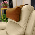 Velvet Recliner Head Pillow with Non-Slip Base - Adjustable Neck Support for Pain Relief in Home, Office and Travel (Pumpkin)