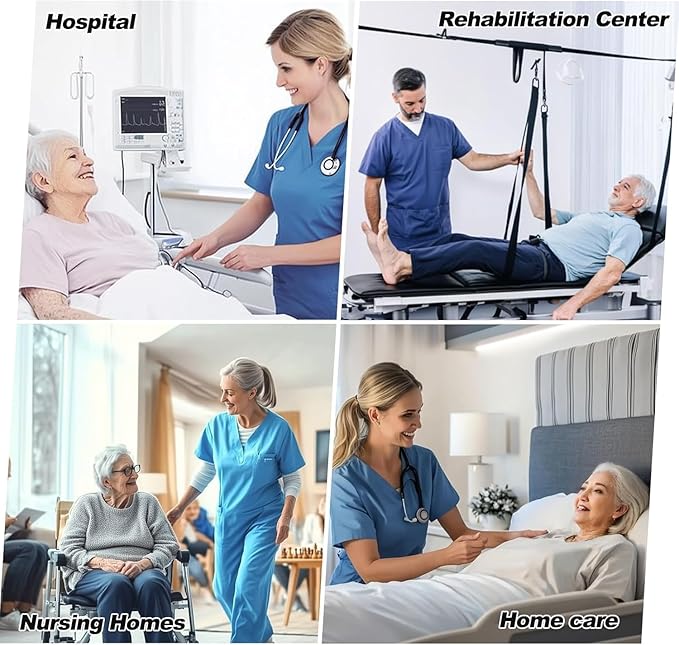 Positioning Bed Pad with Handles - Quick Drying Bed Pads with 8 Reinforced Handles, Washable Waterproof Reusable Pads for Elderly, Bedridden, Turning, Lifting, Transferring 34" × 36"