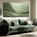 MLART99 Large Green and Gold Abstract Canvas Wall Art 24x48 Inch Modern Minimalist Painting for Living Room Bedroom Office Above Couch Wall Decoration Home Décor