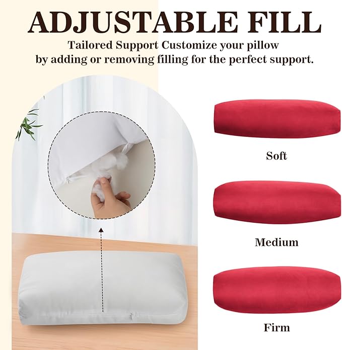Recliner Headrest Pillow, Adjustable Comfort Neck & Head Support Pillow, Soft Velvet Non-Slip Headrest for Pain Relief & Relaxation, Ideal for Recliner, Couch, Chair, Sofa