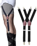 STAY GENT Y-Style Shirt Stays For Men with Non-Slip Locking Clamps and Adjustable Elastic Straps