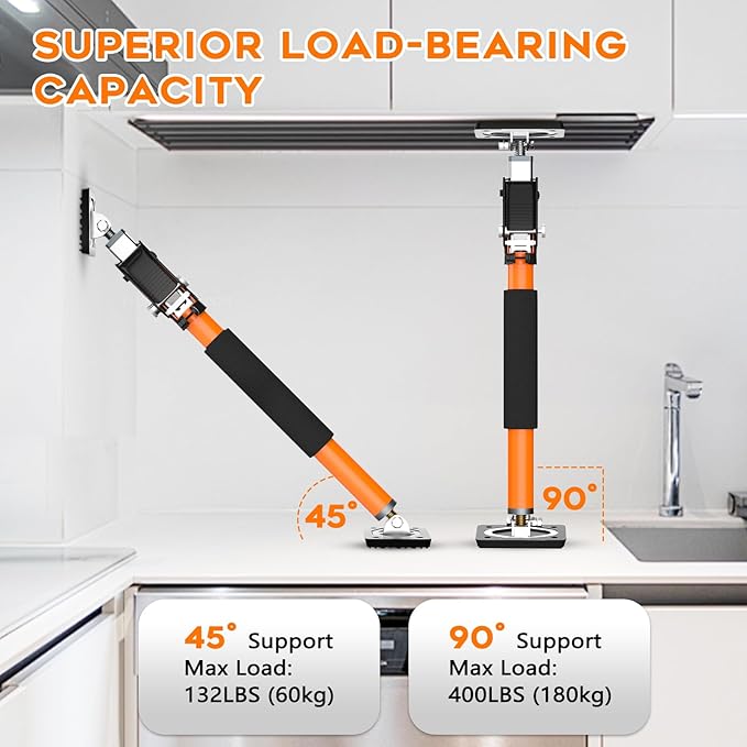 HOLOTHURIAN Cabinet Jack Support Pole, 15.8-23.6 inches Third Hand Tools Adjustable Support Pole, 3rd Hand Support System for Upper Cabinet Installation, 400 LB Capacity, 1-Pack