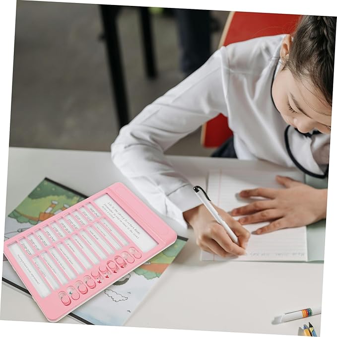 DIY Chore Chart and Reminder Board for Student Memo Board for Home and Classroom Organization Develop Habits and Management Skills Pink English Version