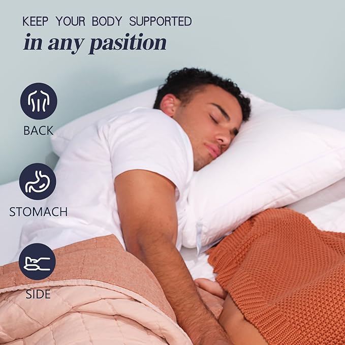 Nuzzle Cooling Adjustable Pillows for Side Sleepers, Luxury King Size Set of 2 Bed Pillows Hotel Collection - Best Adjust Height Soft Firm Pillows for Back, Stomach and Side Sleepers