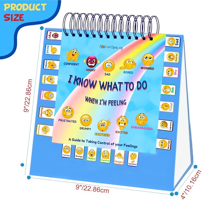Thought-Spot I Know What to Do Flipbook | Emotions Wheel & Feelings Chart | Emotional Regulation Tool for Home, Class, or Calm Down Corner | Helps Kids Learn Coping Skills | Autism Must-Have