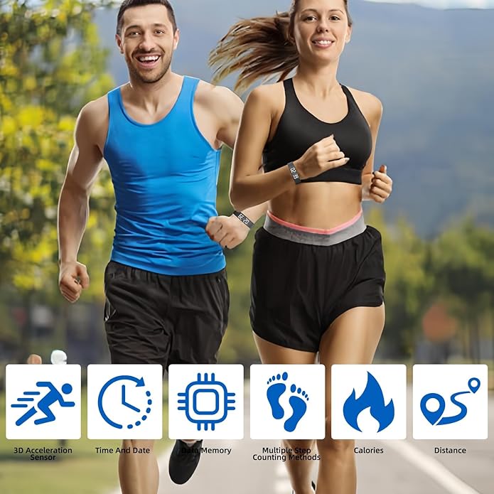 Vibrating Alarm Wristband 8 Sets of Alarms Fitsleeps Alarm Bands Clock Watches 45-Day Battery Life Silent Wrist Shock Bands for Deepsleepers Elderly