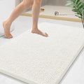 Arotive Bathroom Rugs 44x24, Extra Soft Absorbent Shaggy Chenille Bath Rugs, Machine Washable Rubber Backing Non-Slip Bath Mats for Bathroom Floor Tub and Shower, Home Decor Accessories, Ivory