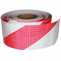 Red and White Reflective Tape Outdoor Waterproof 3 inch X 66 feet, High Visibility Hazard Conspicuity Safety Marking Tape