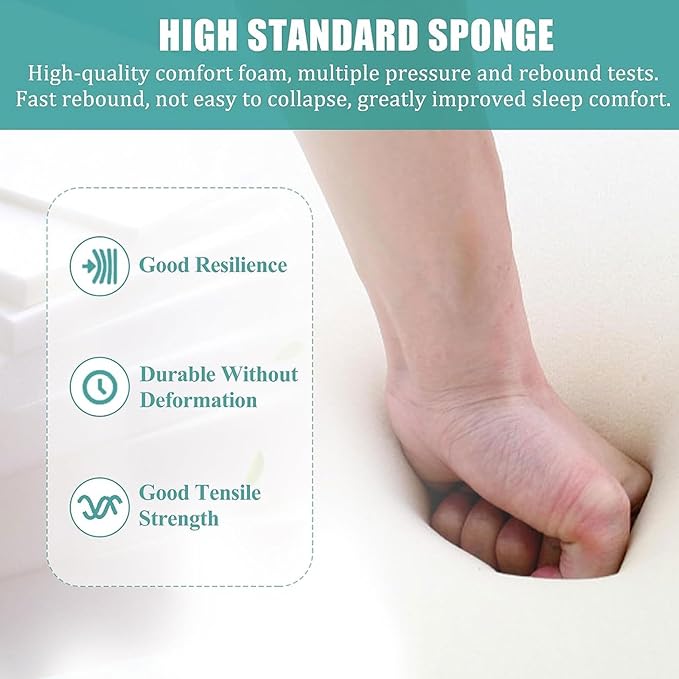 Couch Arm Rest Pillow, High Density Foam Armrest Cushion Removable Pillowcase Washable Elbow Support, Thicken High Density Foam Pad for Recliner Sofa, Bed, Armchair(Green,19.7X5.9X5.9in)