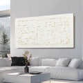 SOUGUAN Neutral Wall Art Modern Wall Decorations Minimalist Canvas Paintings 29"x58" Hand Painted Artwork for Bedroom Kitchen Pictures