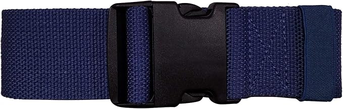 Gait Belt with Plastic Buckle by LiftAid - Transfer and Walking Aid with Belt Loop Holder for Assisting Therapist, Nurse, Home Care - 60"L x 2"W (Navy Blue)
