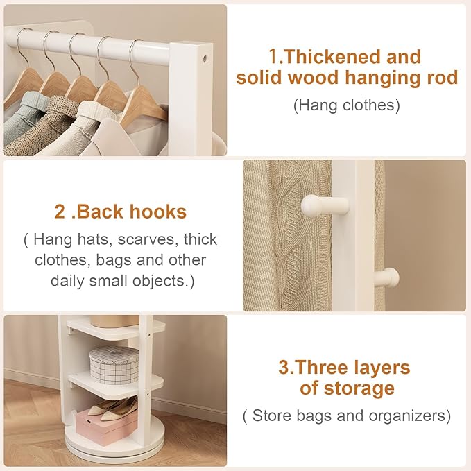 Full Length Mirror Coat Rack Solid Wood Floor Mirror 66"x12" Full Length Mirror with Stand Long Mirrors for Bedroom,Living Room