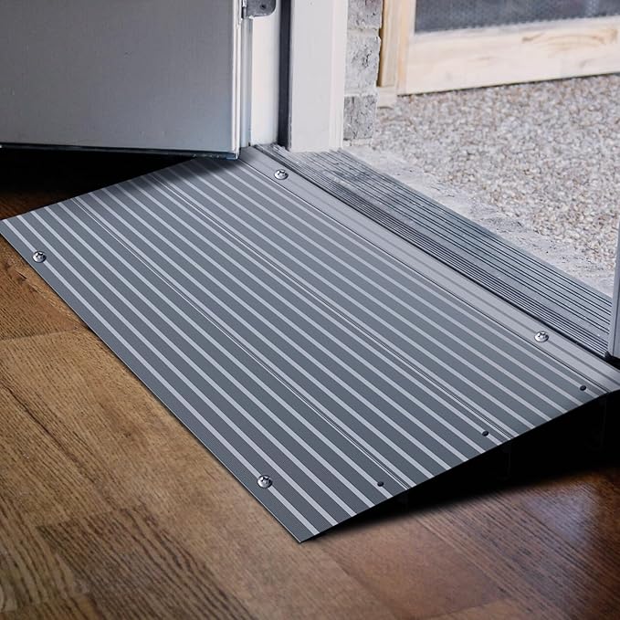 Nilight Door Threshold Ramp, 3" Rise Portable Aluminum Wheelchair Door Entry Ramps for Doorways Stairs Home Steps