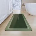 Bath Mat, Bathroom Mat Rugs Super Absorbent Shower Mats Non Slip Quick Dry Thin Rubber Mats for Bathroom Floor Fit Under Door, Shower Rug for Bathtub, Shower, Green