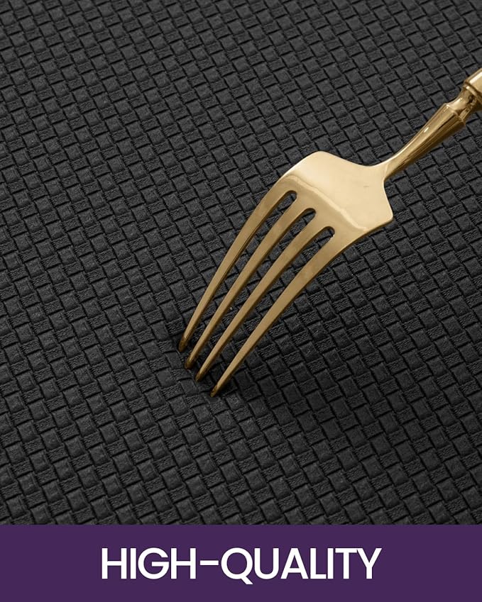 DEXI Kitchen Floor Mats Cushioned Anti Fatigue, 23x86, Large Long Standing Runner Rug Waterproof, Comfort Memory Foam Padded for Front Sink Laundry, Black