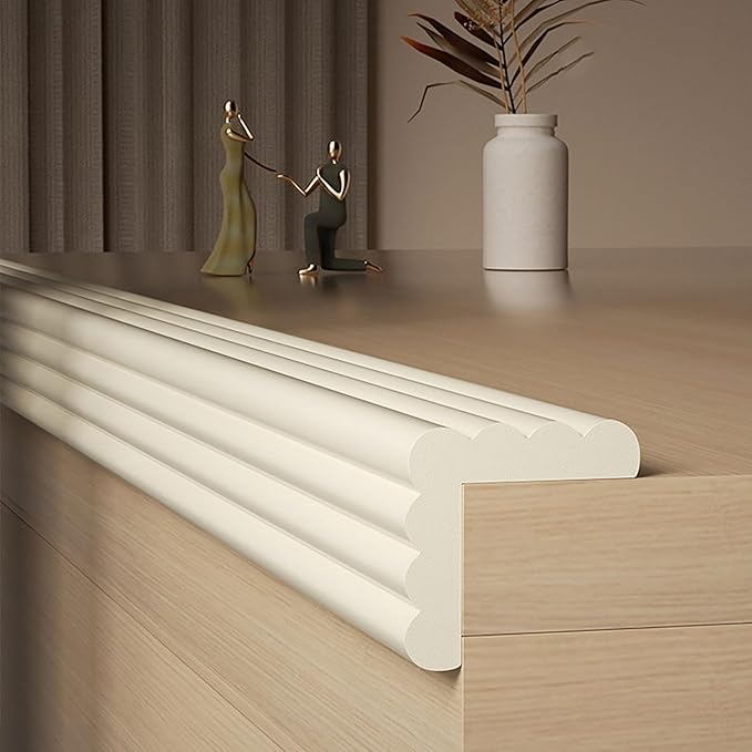 Edge Corner Protector, W-Shaped Sharp Edge Safety Corner Edge Foam Padding, Edge Guards Bumpers, Proofing Furniture Edge Protector for Table Edges & Sharp Corners(Beige,1 Pack)