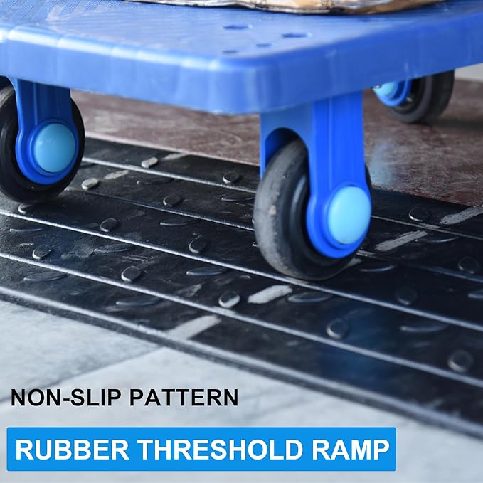 OrangeStar Rubber Threshold Ramp for Doorways, 2.5" Rise Non-Slip Wheelchair Ramp, 33000lbs Load Capacity, Rubber Curb Ramp for Wheelchair, Scooter, Black
