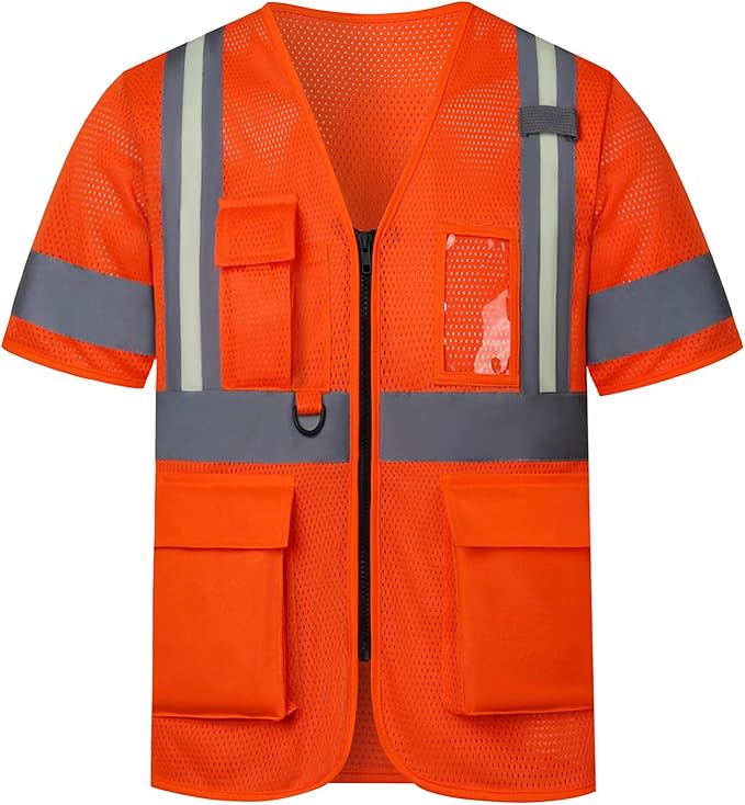 A-SAFETY Glow High vis Mesh safety Vest Class 3