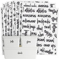 Talented Kitchen Closet Labels for Organizing Bins & Baskets - 224 Clear Vinyl Preprinted Script Labels (1"-1.5" Tall), Water Resistant - Drawer Tags for Storage, Wardrobes & Baskets