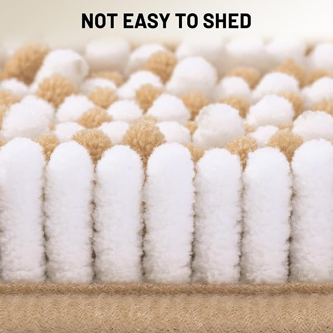 Ultra-Soft Bathroom Rug Set, 2-Piece – Absorbent, Non-Slip, Machine Washable Bath Mats for Bathroom, Shower, Sink, Kitchen （20" x 32" + 17" x 24"）