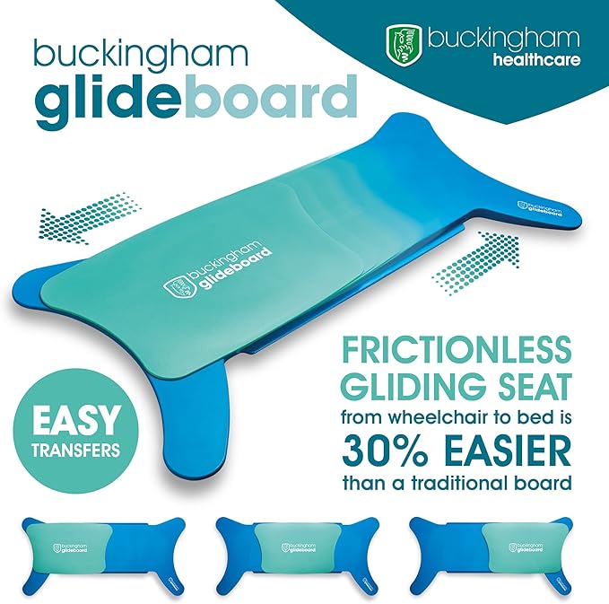 Buckingham Glideboard Transfer Board Wheelchair Accessories Mobility Aids Wheelchair Transfer Seat Disability Aids for Elderly and Disabled Mobility Aids for The Home Bath Board Furniture Transfers