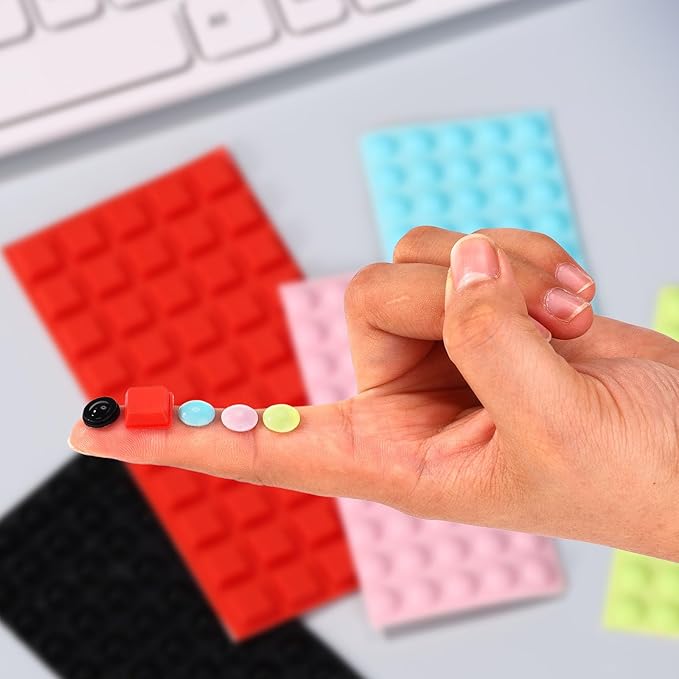 250pcs Visually Impaired Bump Dots, Silicone Assorted Colors & Sizes Vision Impaired Bump Dots Braille Blind Products Gadgets Spots Markers Stickers for Adults Blind Low Vision & Elderly