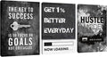 Large Black Inspirational Wall Art Motivational Wall Art 3 Pieces Canvas Wall Art Office Decor Hustle Quotes Poster Painting Print Artwork Framed for Bedroom Living Room Gym(72''Wx 36''H)