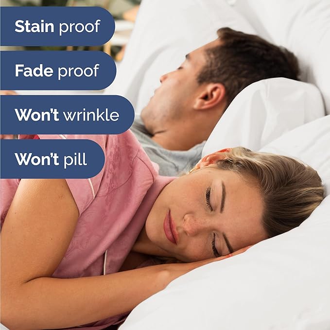 Twin 4 Piece Sheet Set - Cooling & Breathable Bed Sheets - Hotel Luxury Bed Sheets for Women, Men, Kids & Teens - Sheets w/Deep Pockets & Easy Fit - Soft & Wrinkle Free - Twin Antique White Sheets