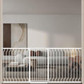 ALLAIBB White 40.55" Extra Tall Wide 76.77-84.65" Baby Gate Pressure Mounted Walk Through Child Kids Safety Toddler Tension Pet Dog Gates with Extension for Doorways Kitchen