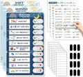 Upgraded Slider 3 in 1 Bedtime/Morning/Daily Routine Chart for Kids, Magnetic Chore Chart for Kids, Visual Schedule for Kids Toddlers Schedule Board for Home