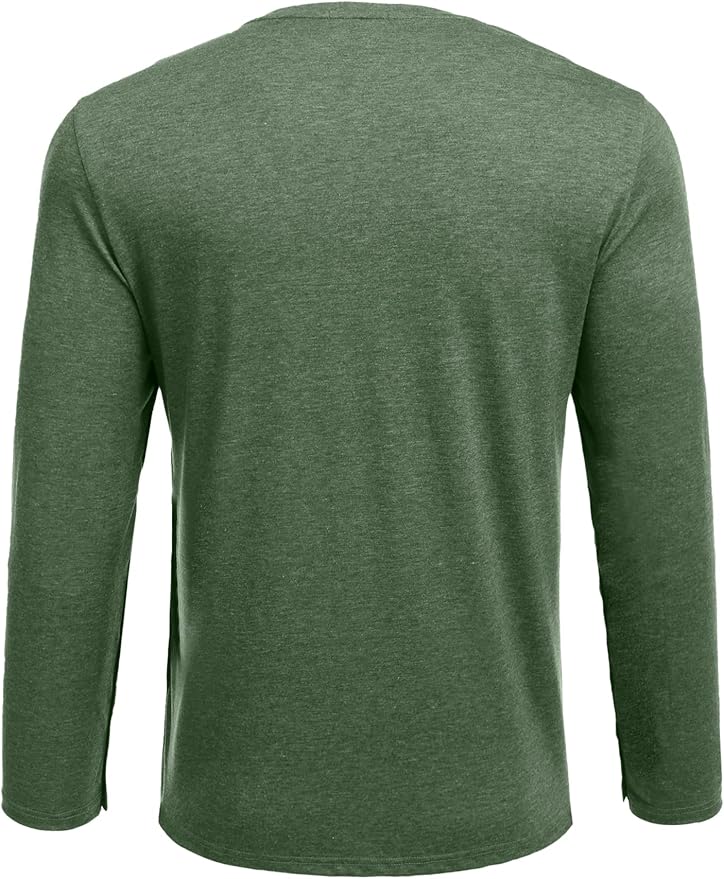 Deyeek Men's Post Shoulder Surgery Recovery Shirts Full Tear Away Long Sleeve Snap Chemo Port Access Shirt