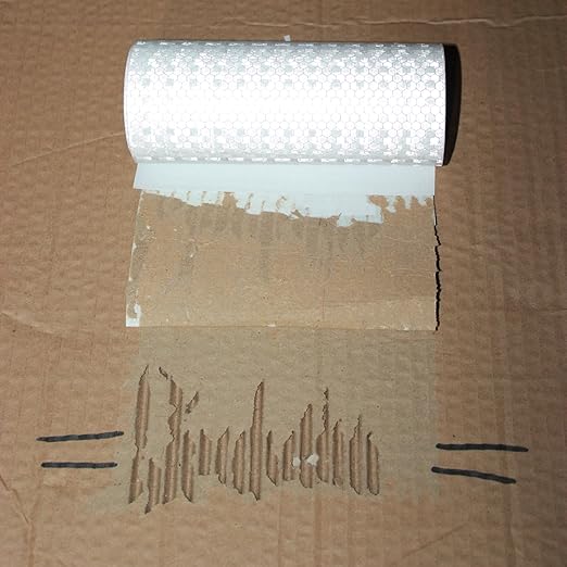White Reflective Tape 4 inch, Outdoor Waterproof Hazard Conspicuity Warning Industrial Marking Tape (10 feet)